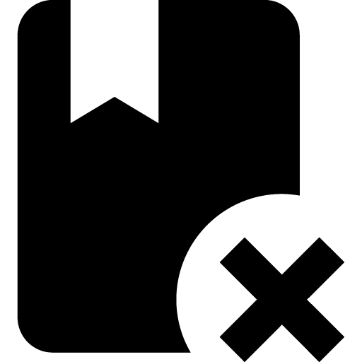 Book remove icon svg png free download