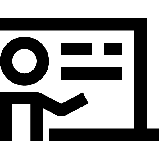 Chalkboard teacher icon svg png free download