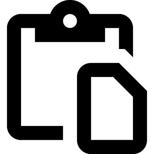 Clipboard file outline icon svg png free download