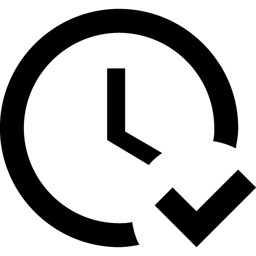 Clock check outline icon svg png free download