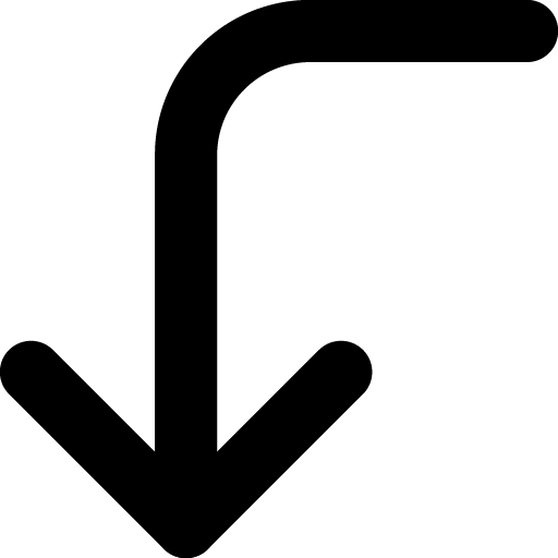Corner left down icon svg png free download - 2