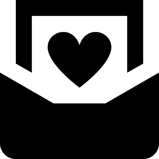Email heart icon svg png free download