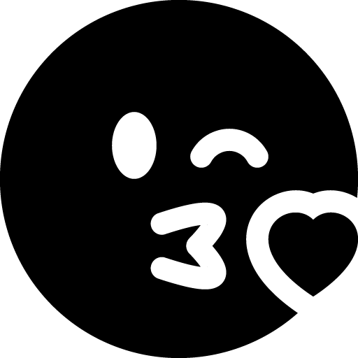 Emoji kiss fill icon svg png free download