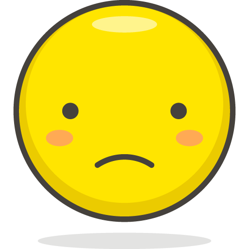 Frowning face icon svg png free download