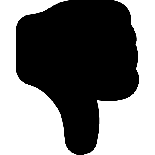 Hand thumbs down fill icon svg png free download