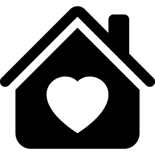 House heart fill icon svg png free download