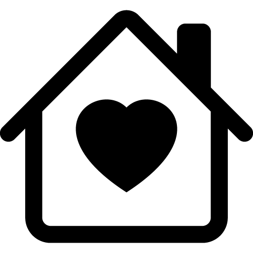 House heart icon svg png free download