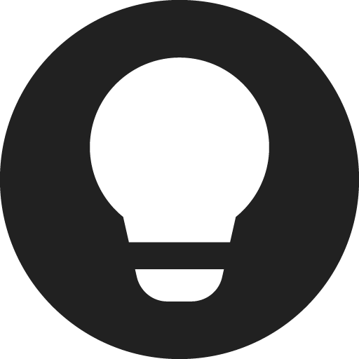 Lightbulb circle icon svg png free download