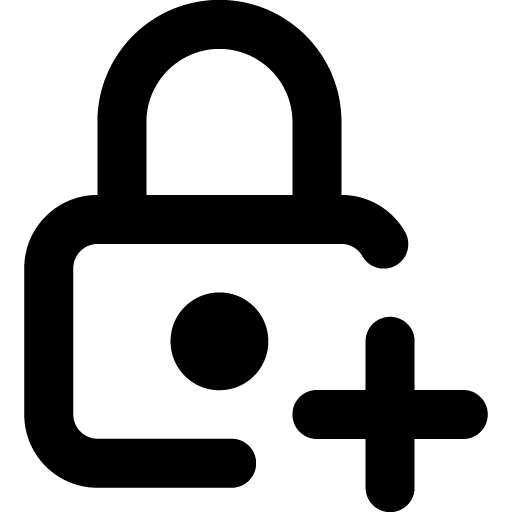 Lock plus icon svg png free download