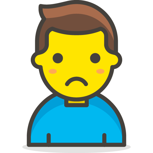 Man frowning icon svg png free download