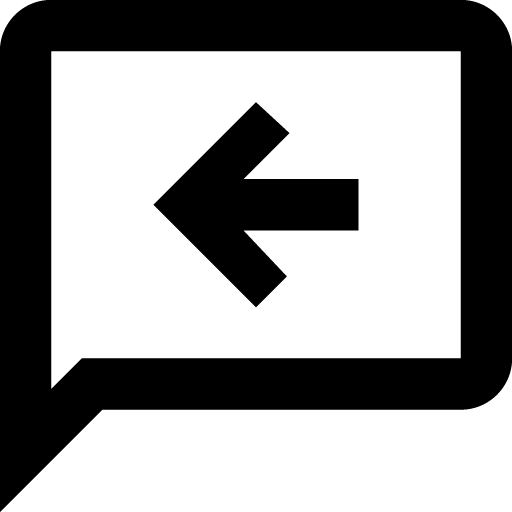 message arrow left outline - Download free icon