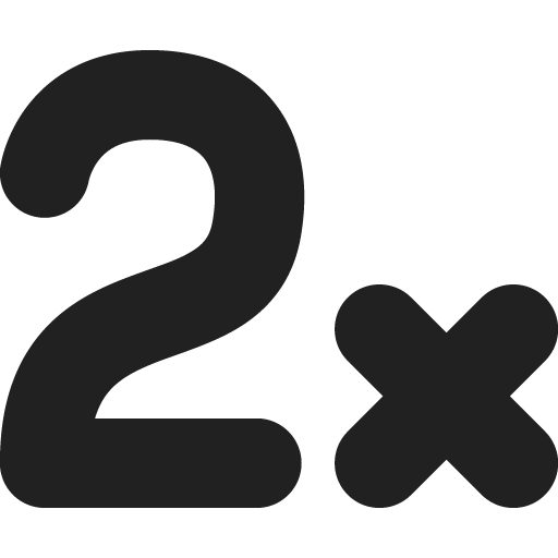Multiplier 2x icon svg png free download
