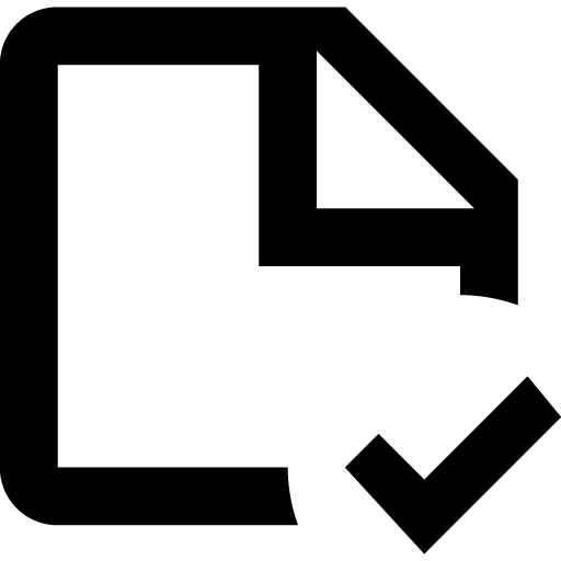 Note check outline icon svg png free download | Seekicon