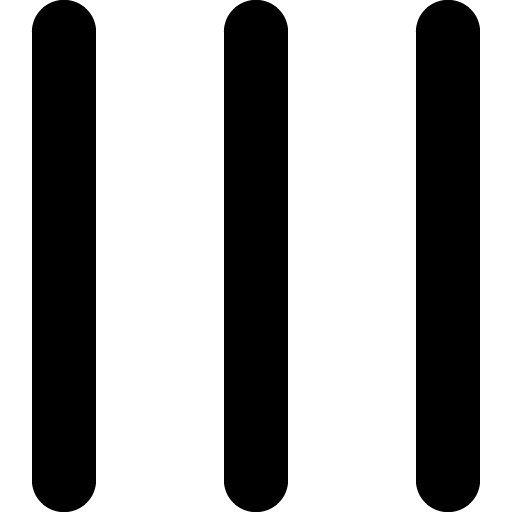 Three line vertical icon svg png free download