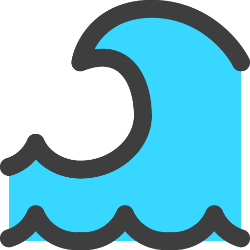 Tidal wave icon svg png free download