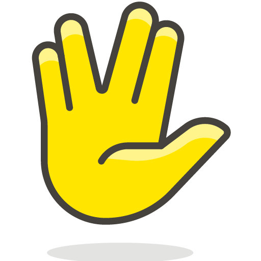 Vulcan salute icon svg png free download